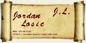 Jordan Lošić vizit kartica